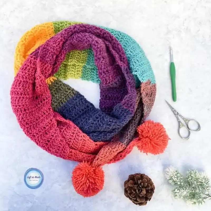 Mandala Scarf Slouchy Hat Mittens