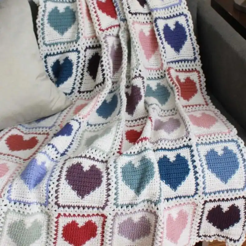 Scrap Hearts Afghan