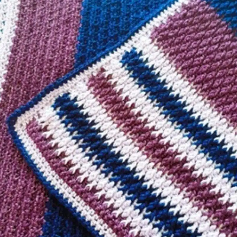 Stripe Crochet Blanket