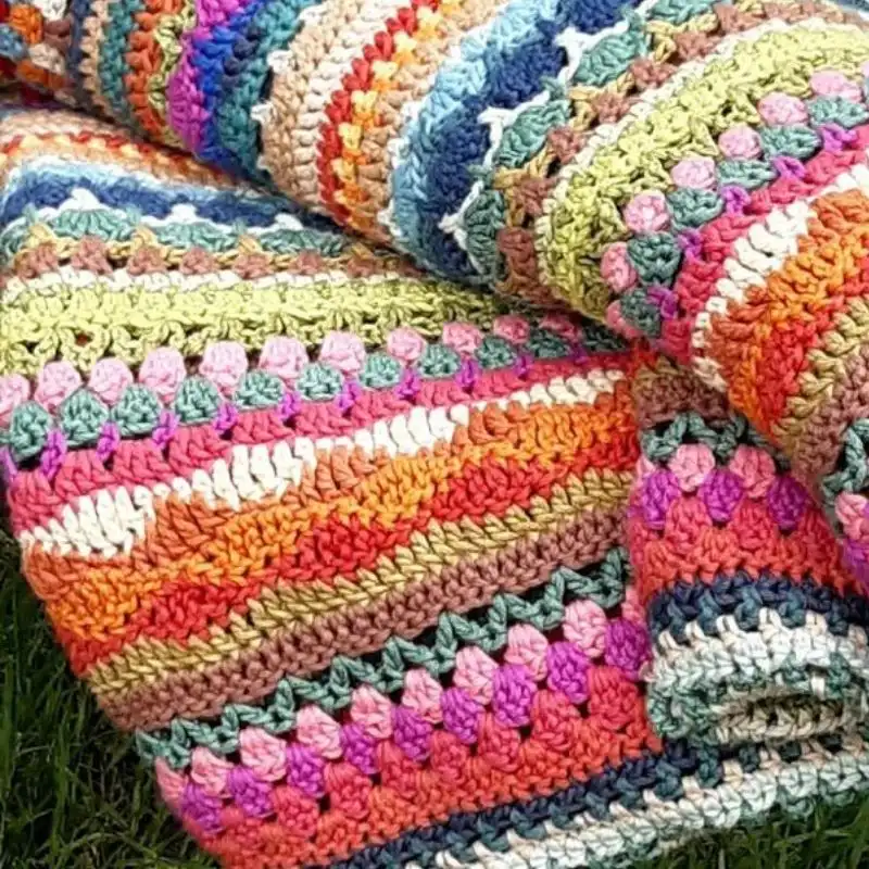 Striped Afghan Stitch Sampler