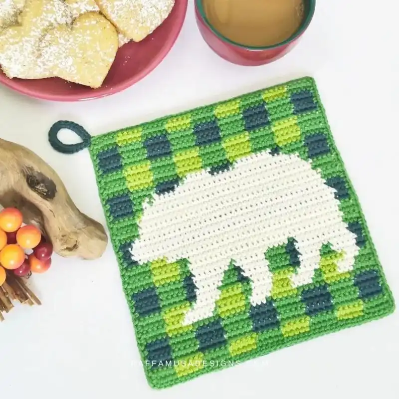 Bear Tapestry Potholder