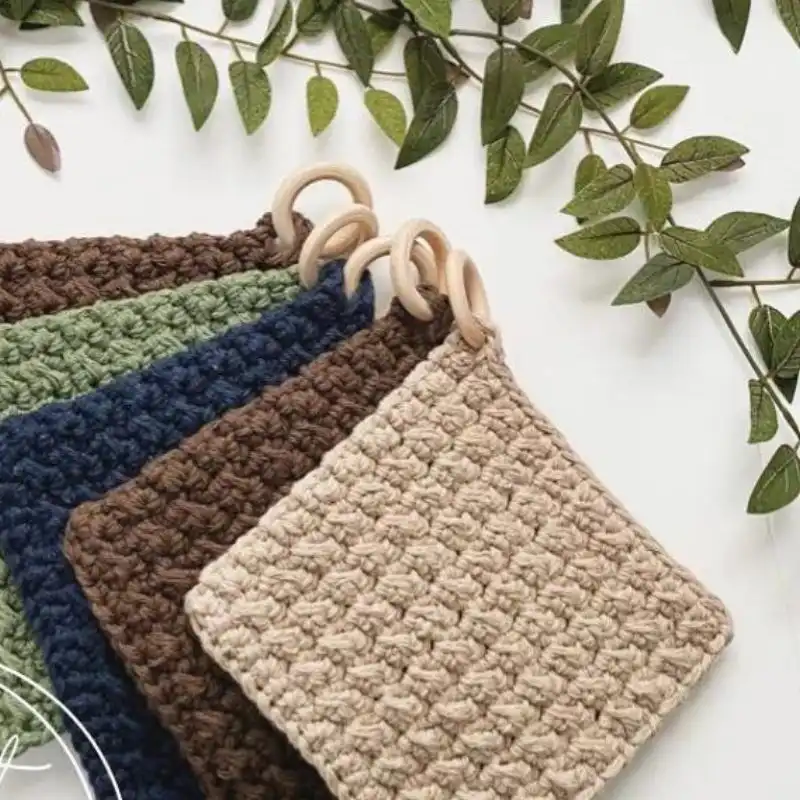 Even Moss Stitch Pot Holder