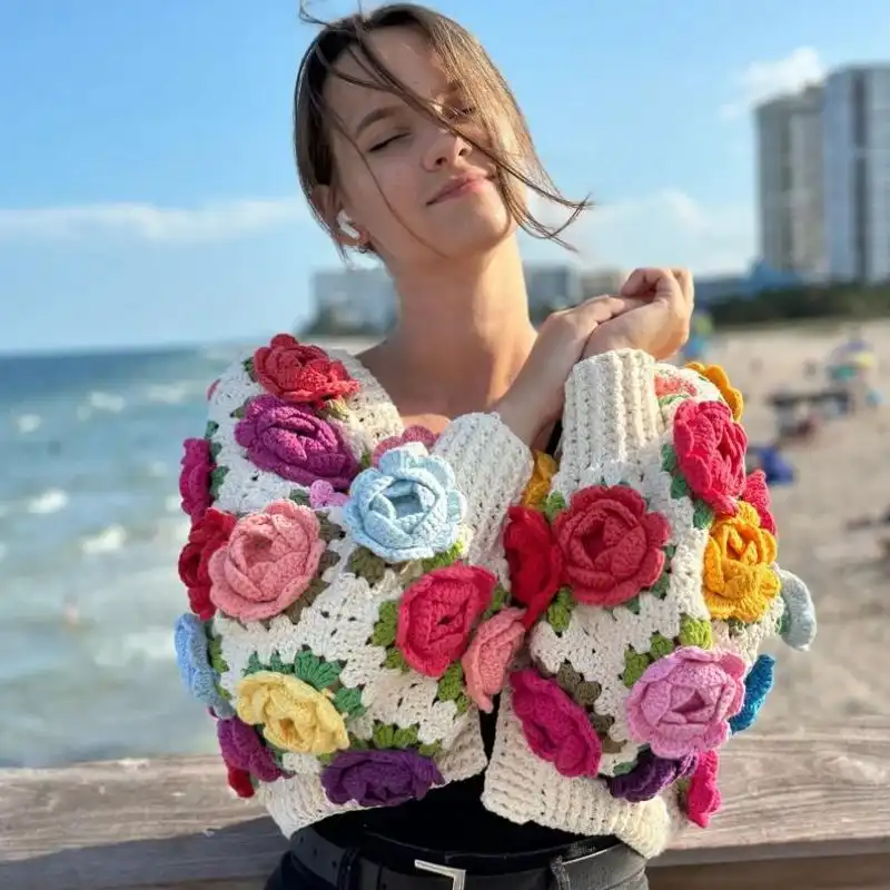 Crochet ROSE Garden Cardigan