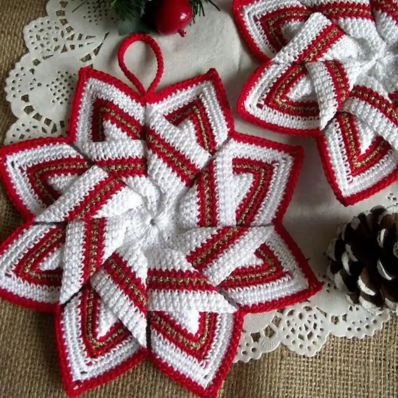 Star Crochet Pot Holder