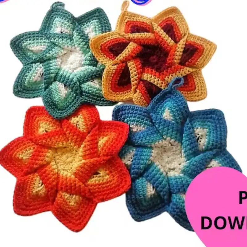 Star Flower Potholder